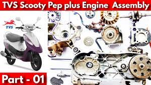 tvs scooty pep plus engine emble in