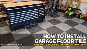 how to install garage floor tile