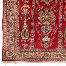 fine and large woven wool kashan carpet
