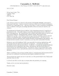 Cover Letter For Attorney Job Cover Letter Application Sample Cover
