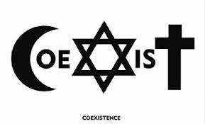 Coexist meaning · to exist together, at the same time, or in the same place. Coexist Image Wikipedia
