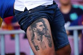The entire tattoo covers a lotus flower, which symbolizes that talent can grow anywhere even with forces stopping it; Forca Barca On Twitter A Boca Juniors Fan Who Is Also A Messi Fan With A Lionel Messi Tattoo