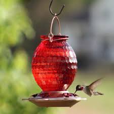 Blown Glass Hummingbird Feeders