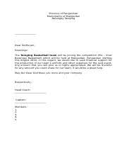 solicitation letter basketball docx