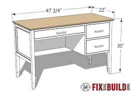 desk with drawers diy desk plans