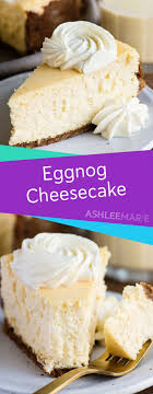 It's an amazing recipe, but makes a pretty big cake. This Cheesecake Has A Subtle Eggnog Flavor That Makes It Utter Perfection More Than Just A Plain Eggnog Cheesecake Recipe Cheesecake Recipes Eggnog Cheesecake