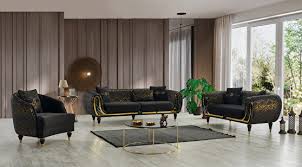 Empire Furniture Usa Lima Black Sofa