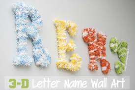Three Dimensional Letter Name Wall Art