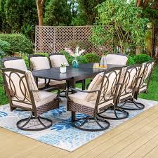 Phi Villa 9 Piece Metal Outdoor Dining