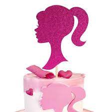 Pink Barbie Cake Topper gambar png