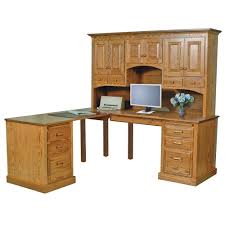 Representing more than 35 custom furniture makers we offer 40% discounts on solid wood secretary desks including amish, mission, shaker, country, craftsman & more. Corner Computer Desk With Hutch Amish Oak Furniture Mattress Store