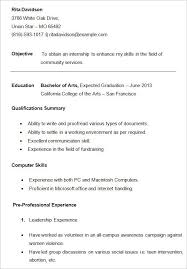Resume Template College Graduate Canals Mays Landing