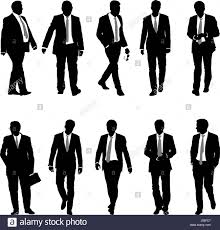 Eingestellte Silhouette Geschäftsmann Mann im Anzug mit Krawatte auf weißem  Hintergrund. Vektor-illustration Stock-Vektorgrafik - Alamy