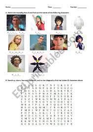 The concept of disney's big hero 6 was taken from marvel, which disney acquired in 2009, making big hero 6 the first animated disney movie to feature marvel characters1. Big Hero 6 Worksheet Esl Worksheet By Josie 16