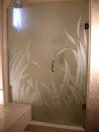 etched glass shower doors houzz