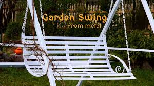 garden swing made from metal step by