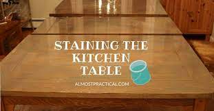 Stain A Wood Veneer Kitchen Table Top