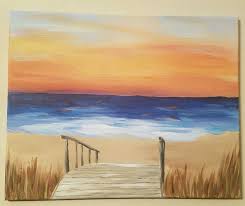 Acrylic Painting Beach Sunset Easy