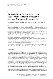 pdf an unfinished reflexive journey social work students 