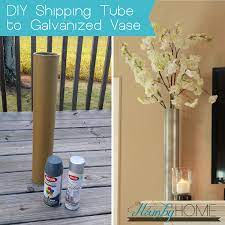 diy shipping to galvanized vase