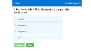 quiz using html css