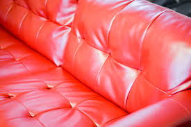 red leather couch or sofa