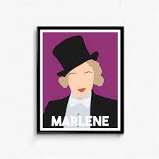 Marlene Dietrich Feminist Icon Portrait