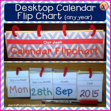 Calendar Flip Chart For Teachers
