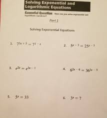 Solved Solving Exponential And
