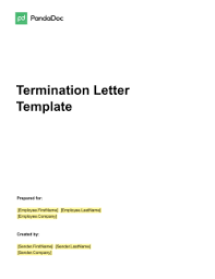 an employee termination letter