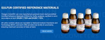 Whilst certified reference materials are preferred, their availability is limited. Paragon Scientific Home