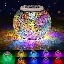 color changing mosaic solar lights
