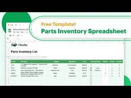 parts inventory management spreadsheet
