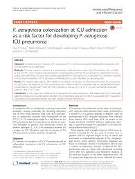pdf p aeruginosa colonization at icu