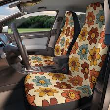 Retro Mcm Multicolor Car Seat Covers