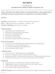 Sample Resume College Graduate No Work Experience Student Resumes