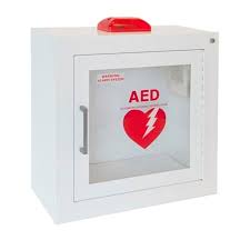 aed cabinet with strobe alarm