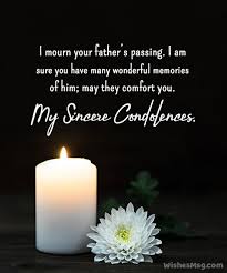 condolence messages on of father