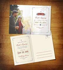 pre wedding post card design template