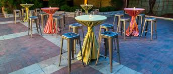These rental pedistal tables are sturdy and designed for the rental industry. Milwaukee Chicago Party Rentals Well Dressed Tables
