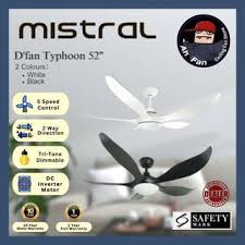 mistral d fan 52 typhoon with dimmer