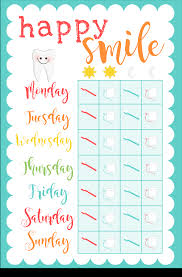 Free Printable Chart For Kid Cavity Fighters Making