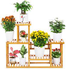 bamboo plant stand rack 4 tier