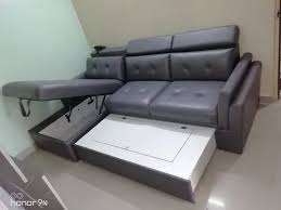 modern grey designer l shape sofa set