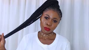 Finish off your look with an amazing long straight ponytail or braided hair bun with ease and style. Easy Feed In Braided Ponytail Styles For Black Natural Hair African American Hairstyle Videos Aahv