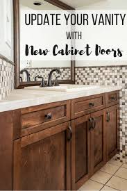 Bathroom vanity with no side splash | tiled wall from counter to ceiling this short 2 1/2 backsplash wraps the side walls but doesn't diminish the impactful design of the tiled wall. Update Your Bathroom Vanity With New Cabinet Doors The Handyman S Daughter