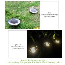 Shop Solar Powered Ground Light Outdoor Waterproof Garden Pathway Lights Overstock 22470161
