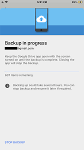 google drive backup not working