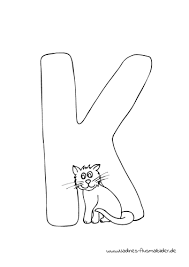 Tieralphabet ABC Buchstabe K und kuscheliger Katze