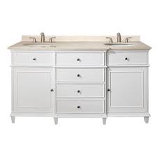 Home decorators collection bathroom vanity. Avanity 60 White Windsor Vanity With Carrera White Marble Top And Dual Undermount Sinks At Menards 2115 Vanity Combos Double Vanity Bathroom Bathroom Vanity